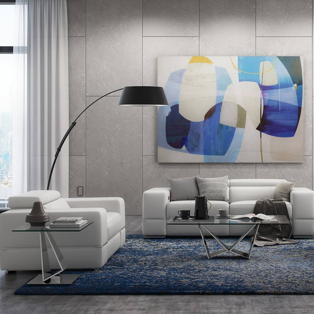 Clear Glass End Table with Polished Stainless Steel Base T59840