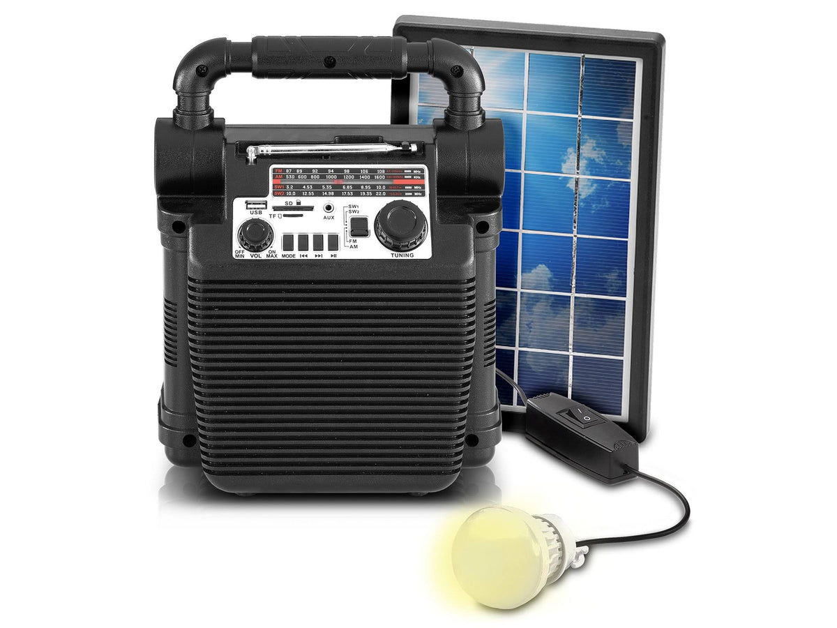 9-in-1 Solar Power Bank Speaker with 12V 3000 mAh Battery Y4261