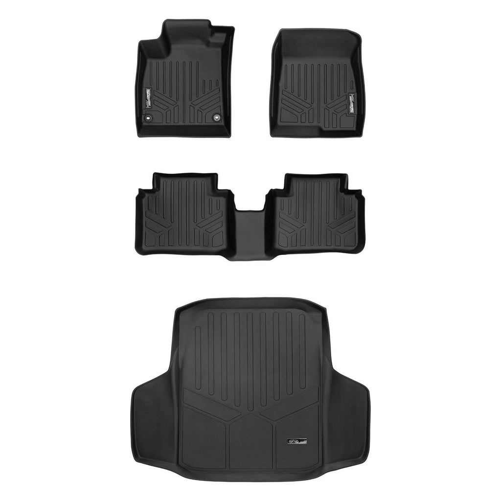 Black Floor Mats and Cargo Liner Set for Honda Accord R338