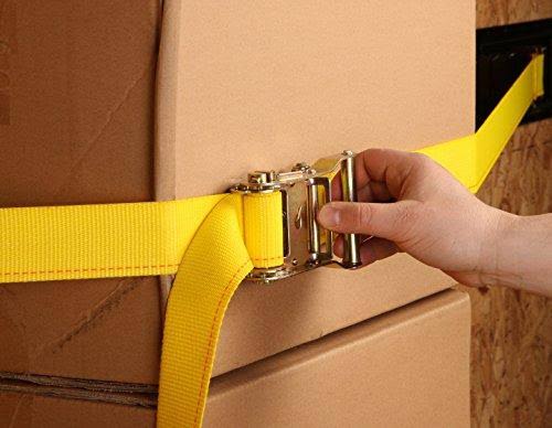 2 x 12 Heavy Duty Yellow Polyester Ratcheting Straps T928