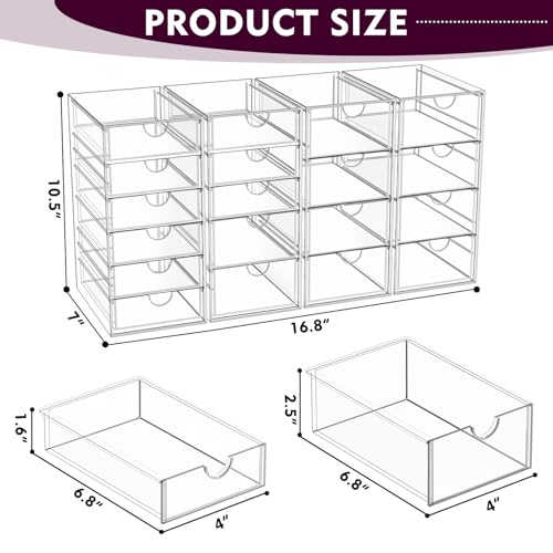 19 Drawer Clear Acrylic Makeup Organizer G79007