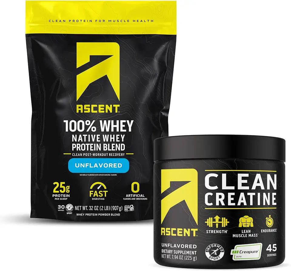 Unflavored Whey Protein Powder and Creatine Monohydrate Powder X752