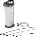 Manual/Pneumatic Fluid Extractor with Brake Bleeder Adapter, 10L Capacity, Polypropylene U665