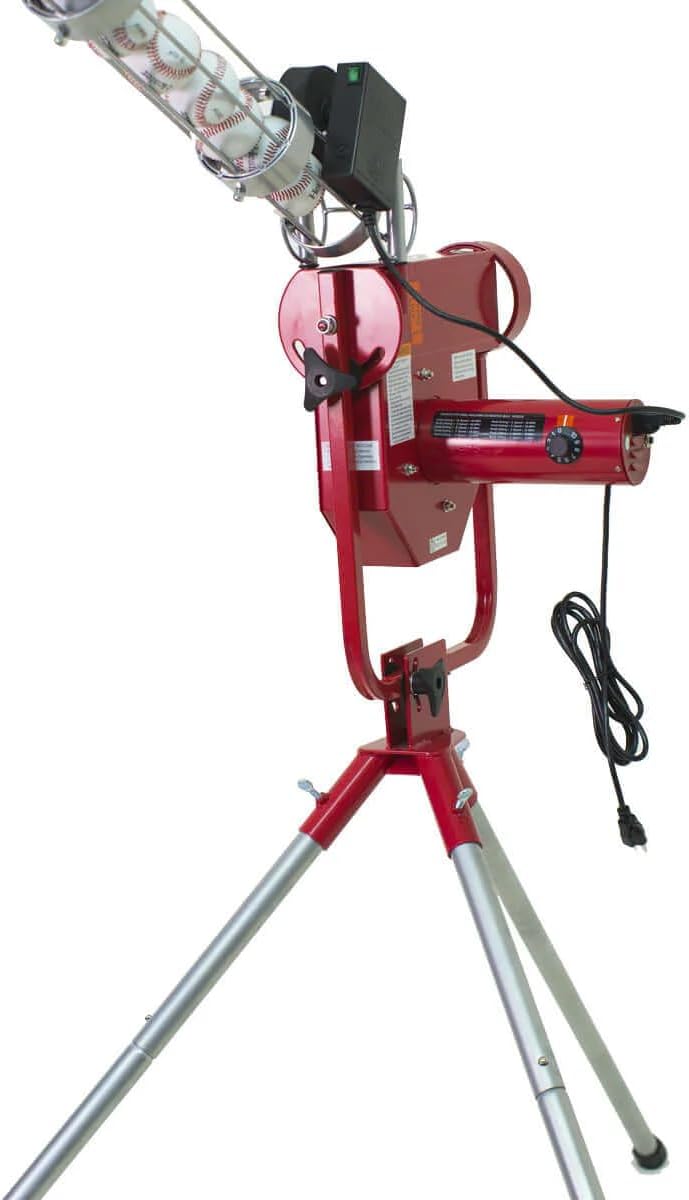 Pro Breaking Ball Baseball Pitching Machine With Auto Ball Feeder & Batting Cage B8425
