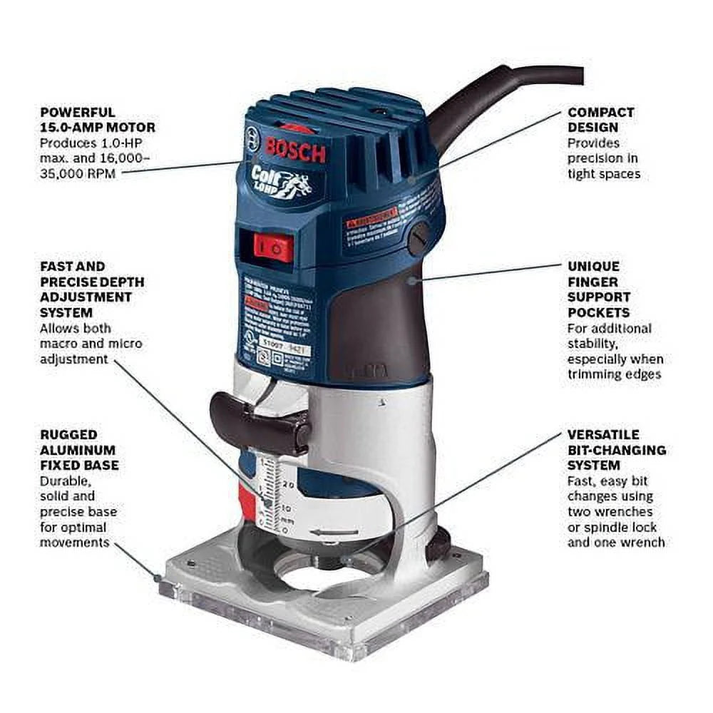 1 HP Electric Variable Speed Palm Router W1046