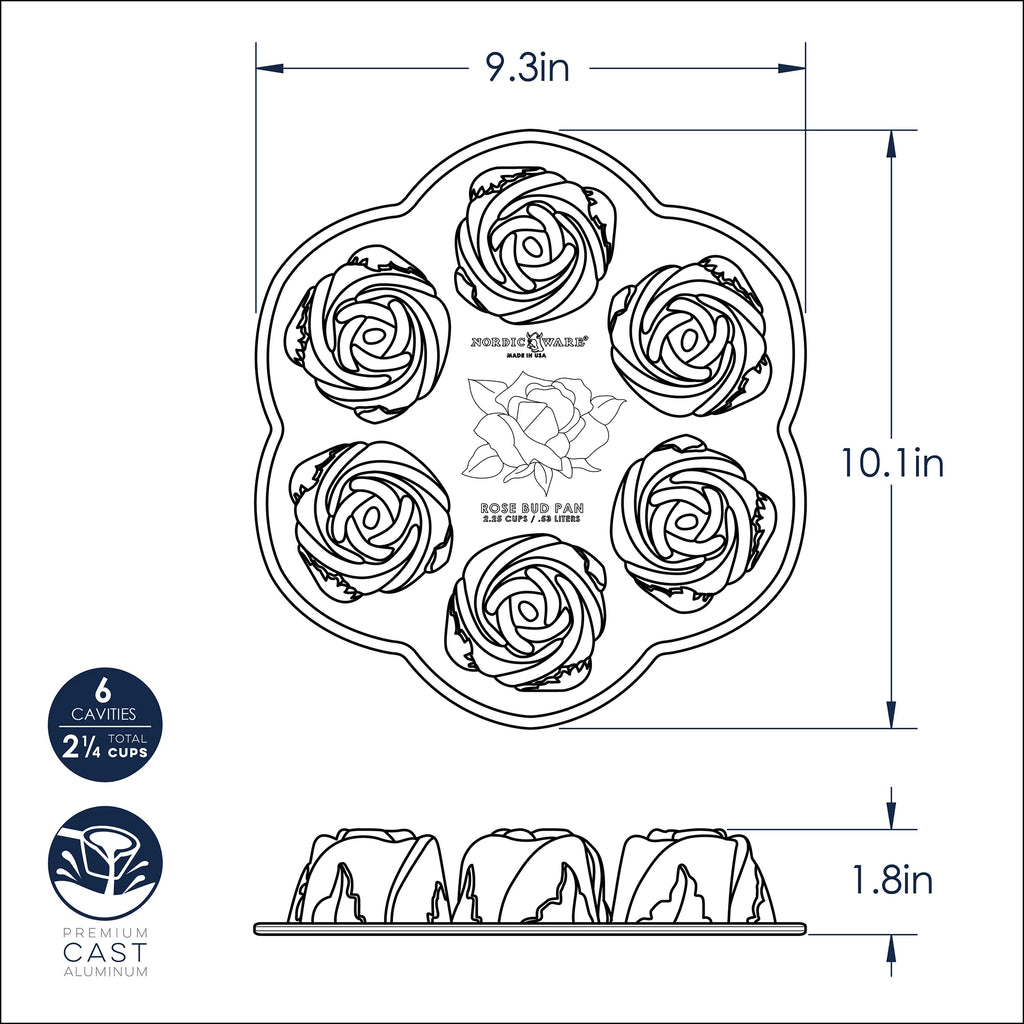 Nonstick Cast Aluminum Cakelet O3598