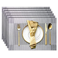 Placemats Set of 6 Heat Resistant Woven PVC Placemats V7088
