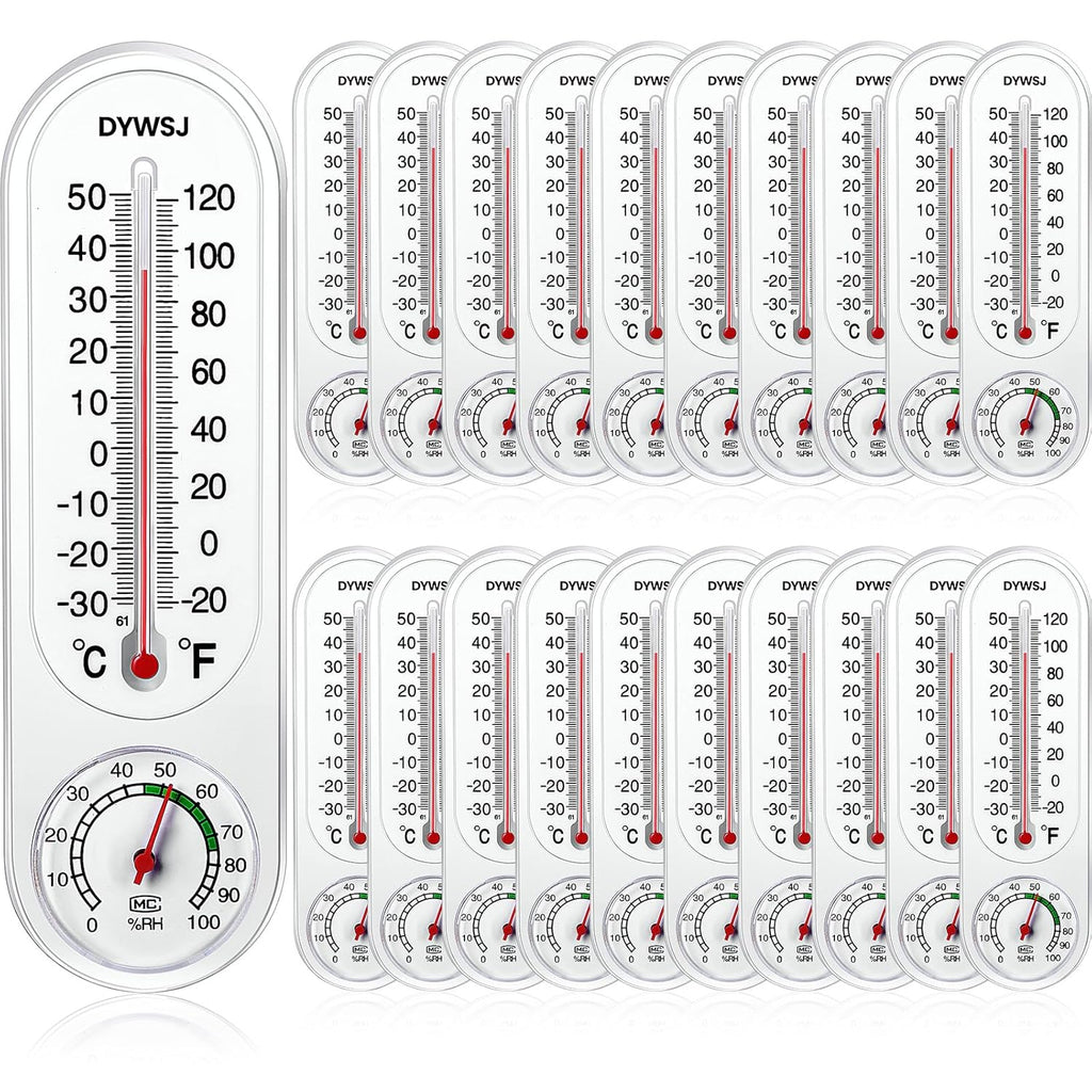 20 Pcs Thermometer Hygrometer Temperature Humidity Meter with Celsius/Fahrenheit M178572