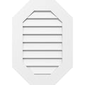 Vertical Elongated Octagon Surface Mount PVC Gable Vent S807
