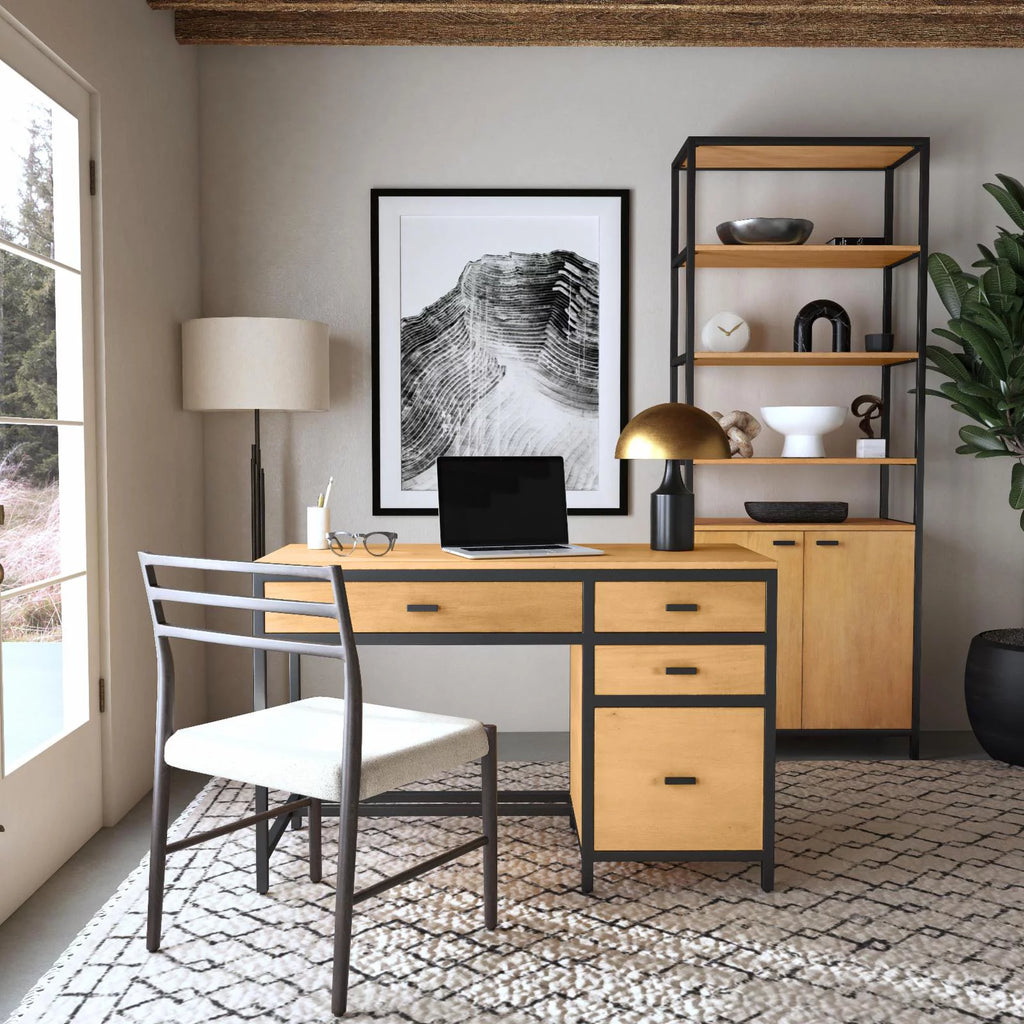 Natural Wood Storage Desk K9902