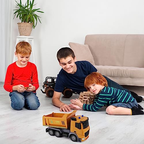 Remote Control Dump Truck Toy with Blue Warning Lights V828