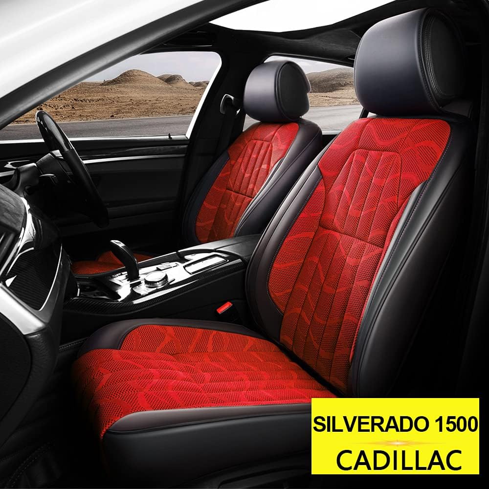 Black Faux Leather Car Seat Covers Full Set E95979