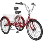20/24/26 inch 7 Speed Adult Tricycle with Basket T89526