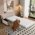 Twin Size Folding Ottoman Sleeper Bed with Mattress Convertible Guest Bed Light Gray Couch Sofa E324980