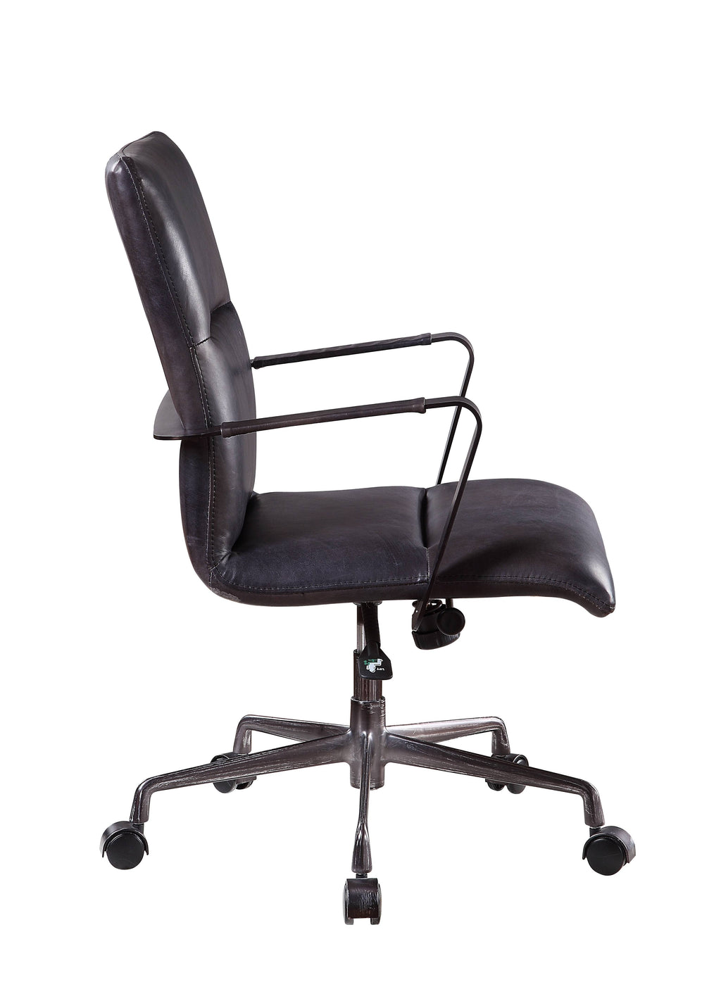 Black Faux Leather Upholstered Wooden Office Chair I523