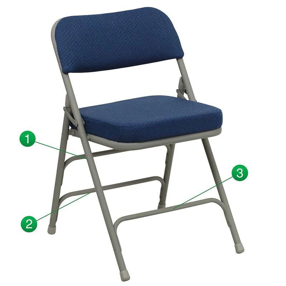 Navy Blue Padded Folding Chair 4-Pack W878
