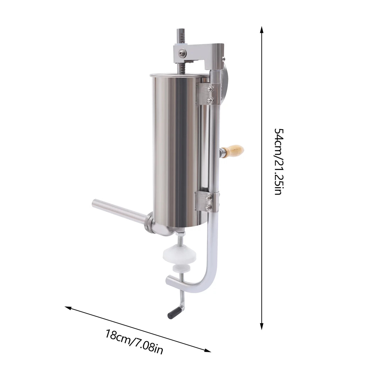 6LBS/3L Stainless Steel Vertical Sausage Stuffer D64371