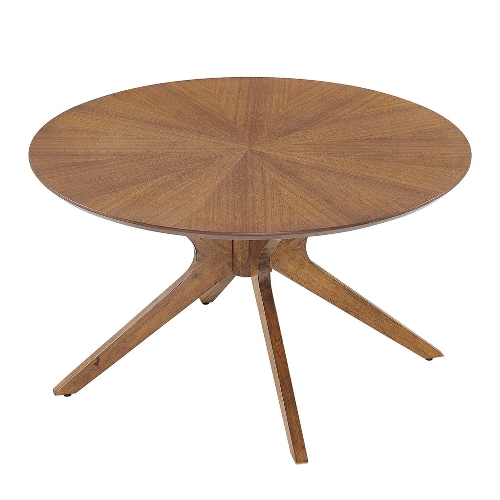 Round Wood Coffee Table in Walnut Z576
