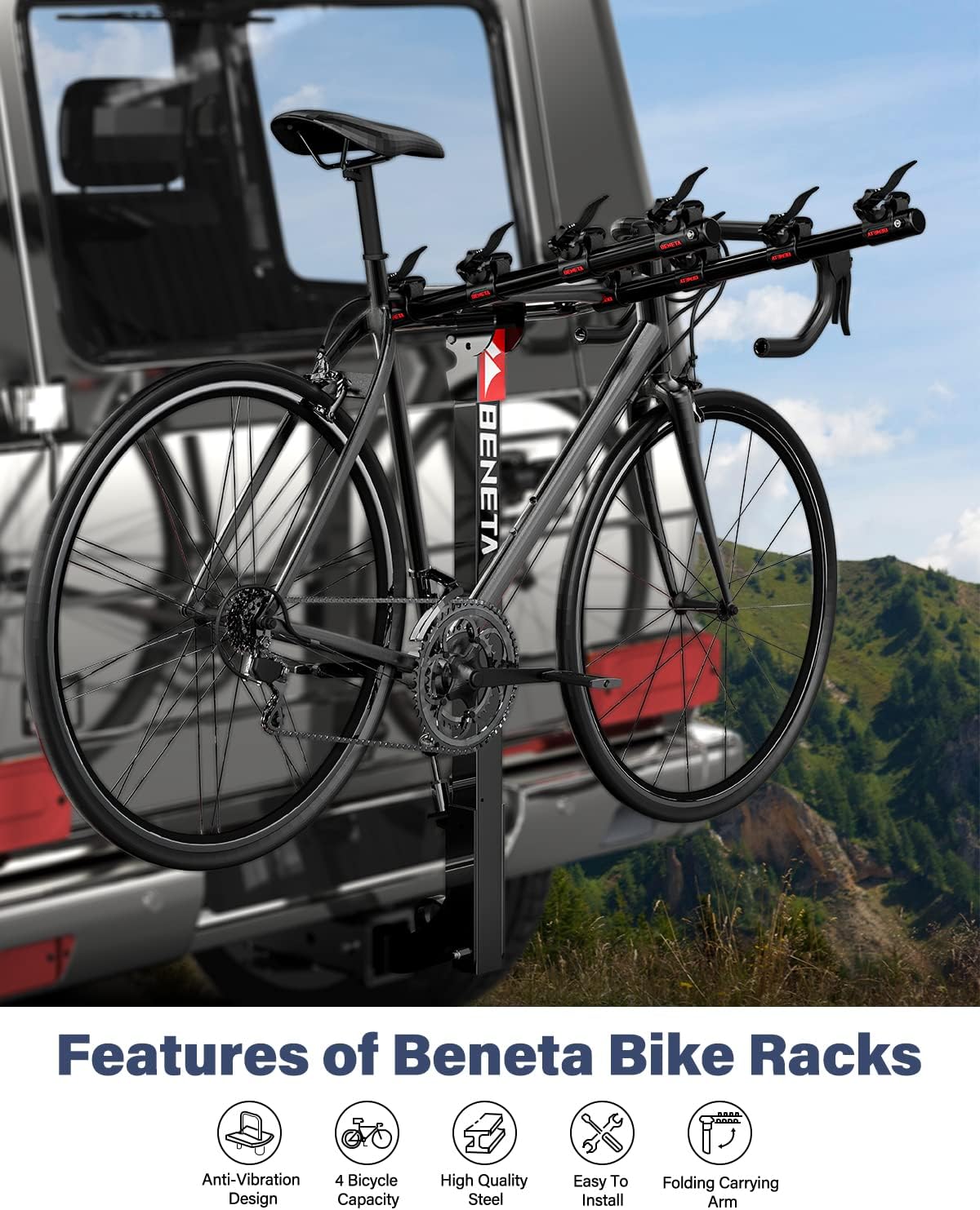 4 Bike Hitch Mount Bike Rack E4021