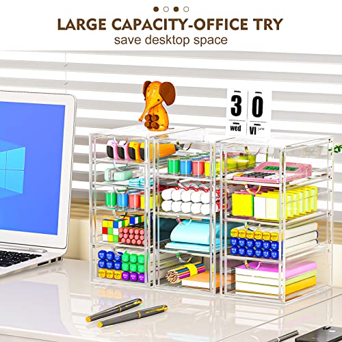 19 Drawer Clear Acrylic Makeup Organizer G79007