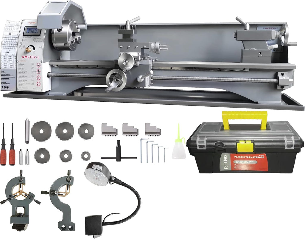8.3'' x 29.5'' Benchtop Metal Lathe with Tool Box R505050