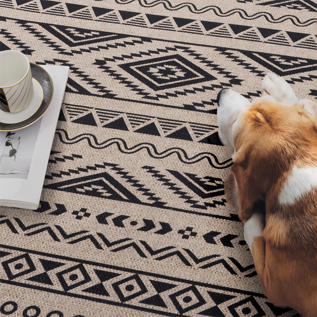 6x9 Washable Non-Slip Geometric Area Rug O731