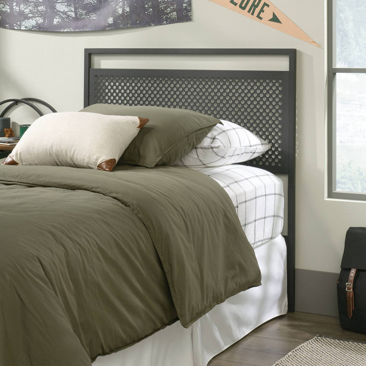 Black Twin Headboard V224142