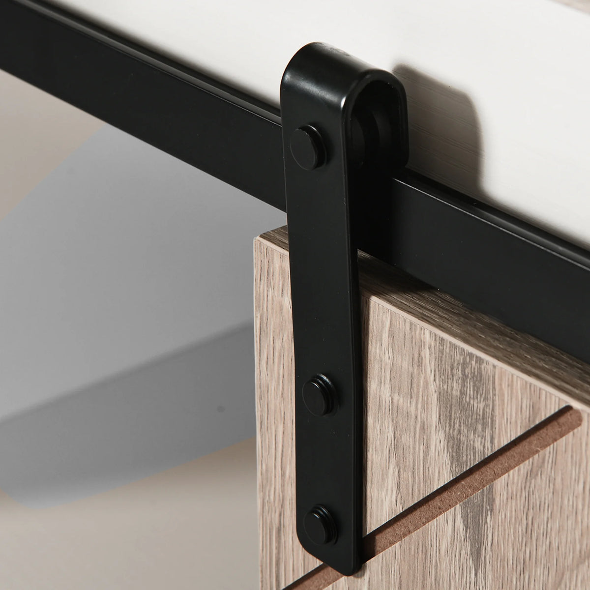 Oak Wood TV Stand with Outlets and USB Ports Y808341