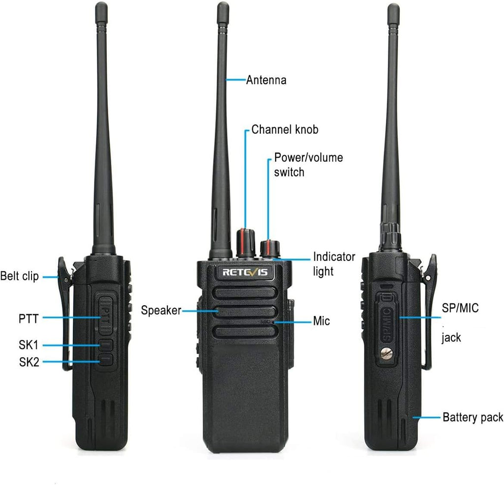 5 Pack Waterproof Two Way Radios R169801
