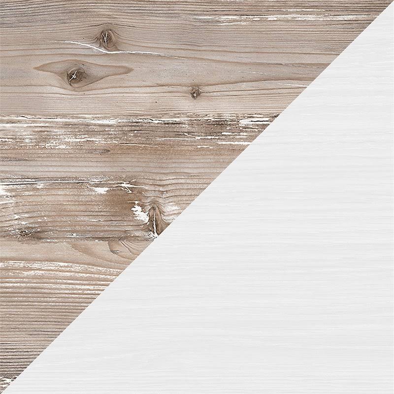 White Suede Oak Barnwood Chest of Drawers M1687