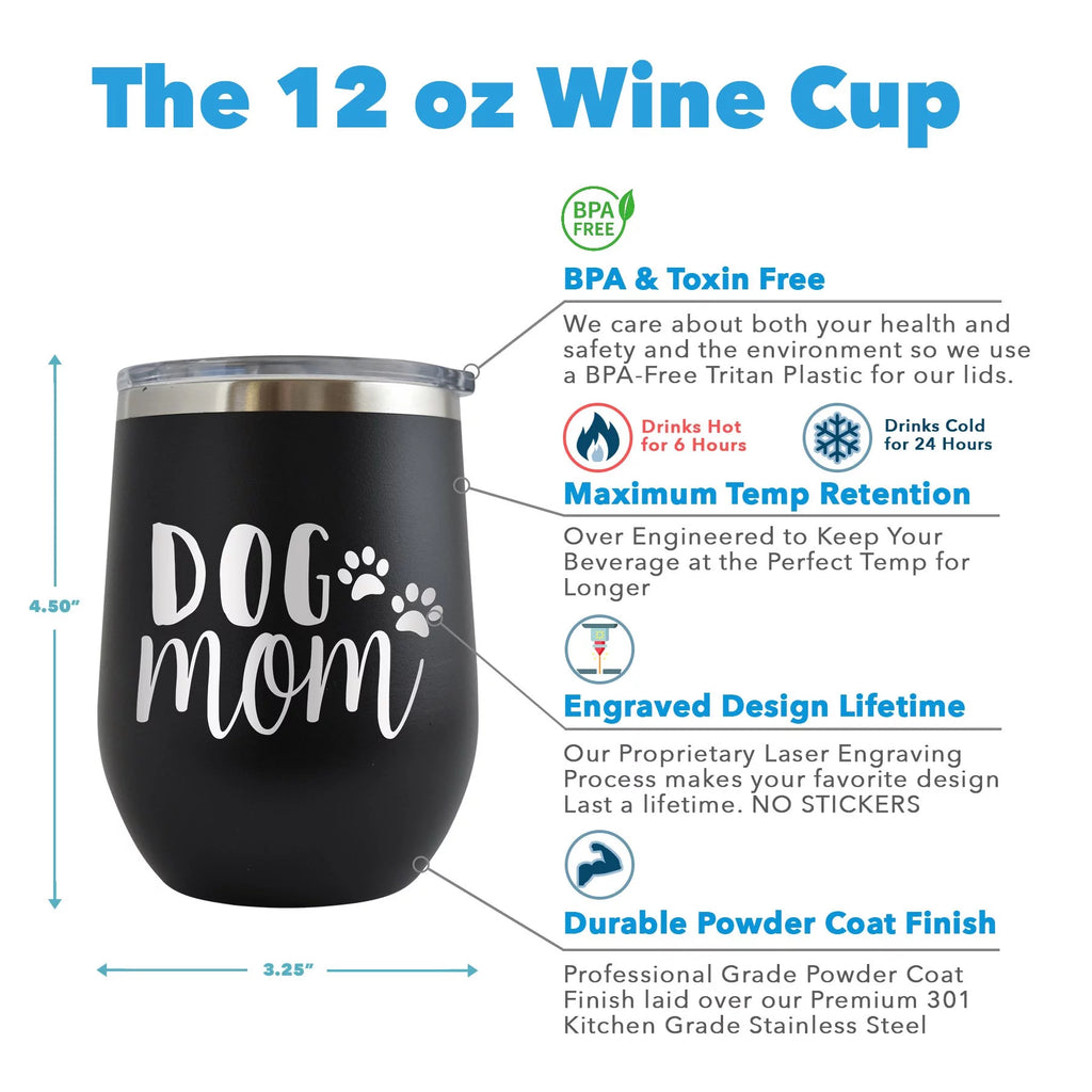 Engraved 12 oz Red Wine Cup D129