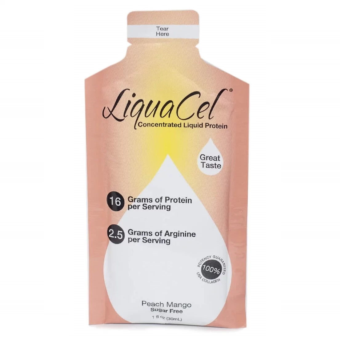 Liquid Protein 1oz Packets 25-Pack Peach Mango B68407