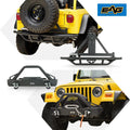 Front Winch Bumper and Tubular Rear Bumper with Assembled Tire Carrier E15065