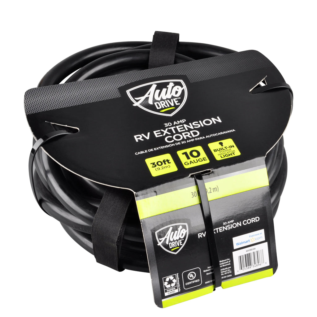 30 Amps RV Extension Cord with Lighted End, 30-feet S62185