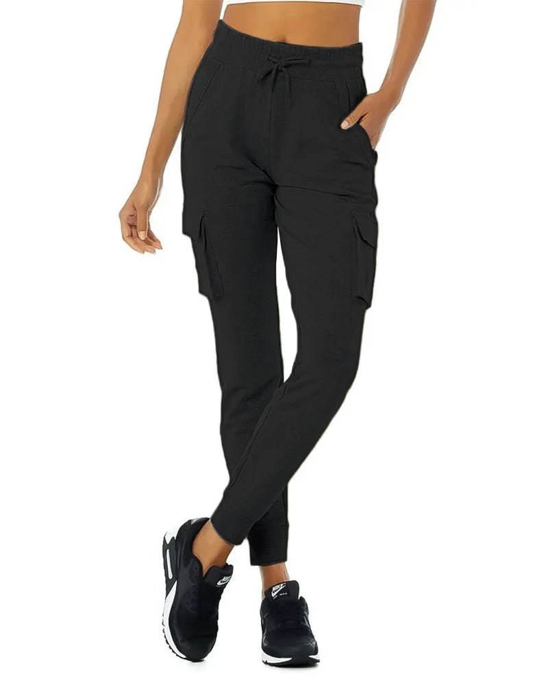 Loose Fit Fleece Jogger Sweatpants with Cargo Pockets P729