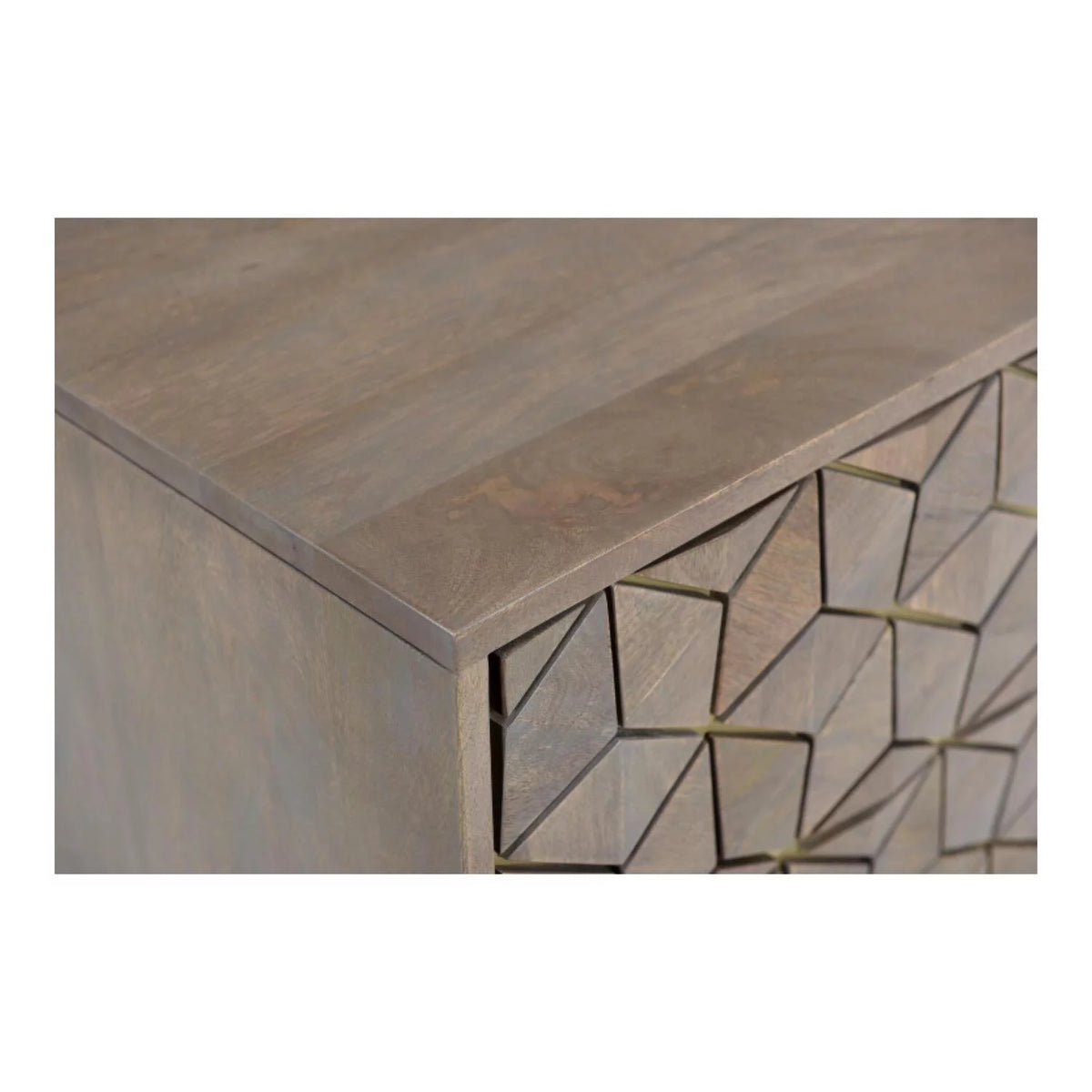 Gray 2-Drawer Wood Nightstand S80998