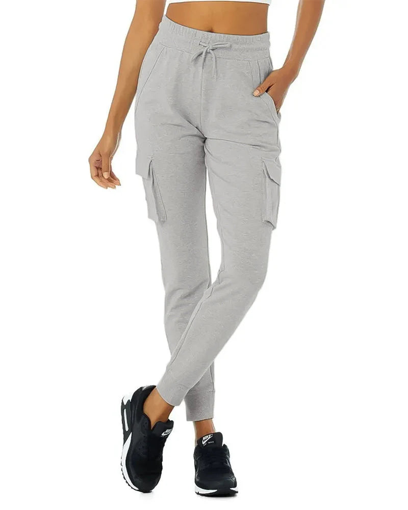 Loose Fit Fleece Jogger Sweatpants with Cargo Pockets P729