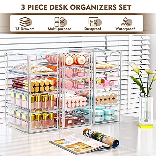 19 Drawer Clear Acrylic Makeup Organizer G79007