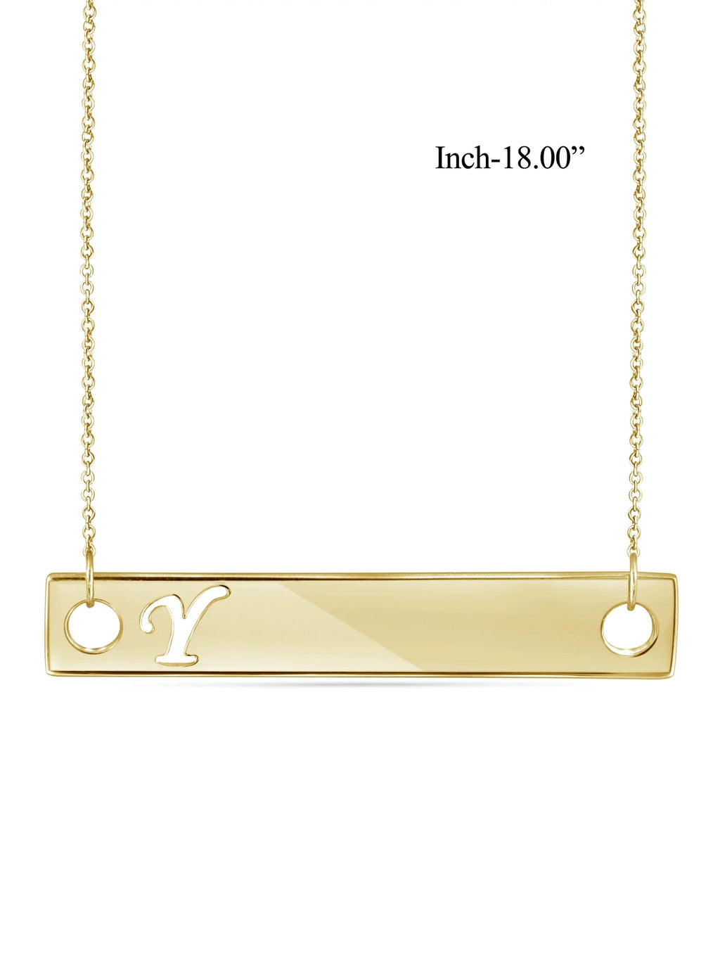 14K Gold Over Silver Bar Necklace F941