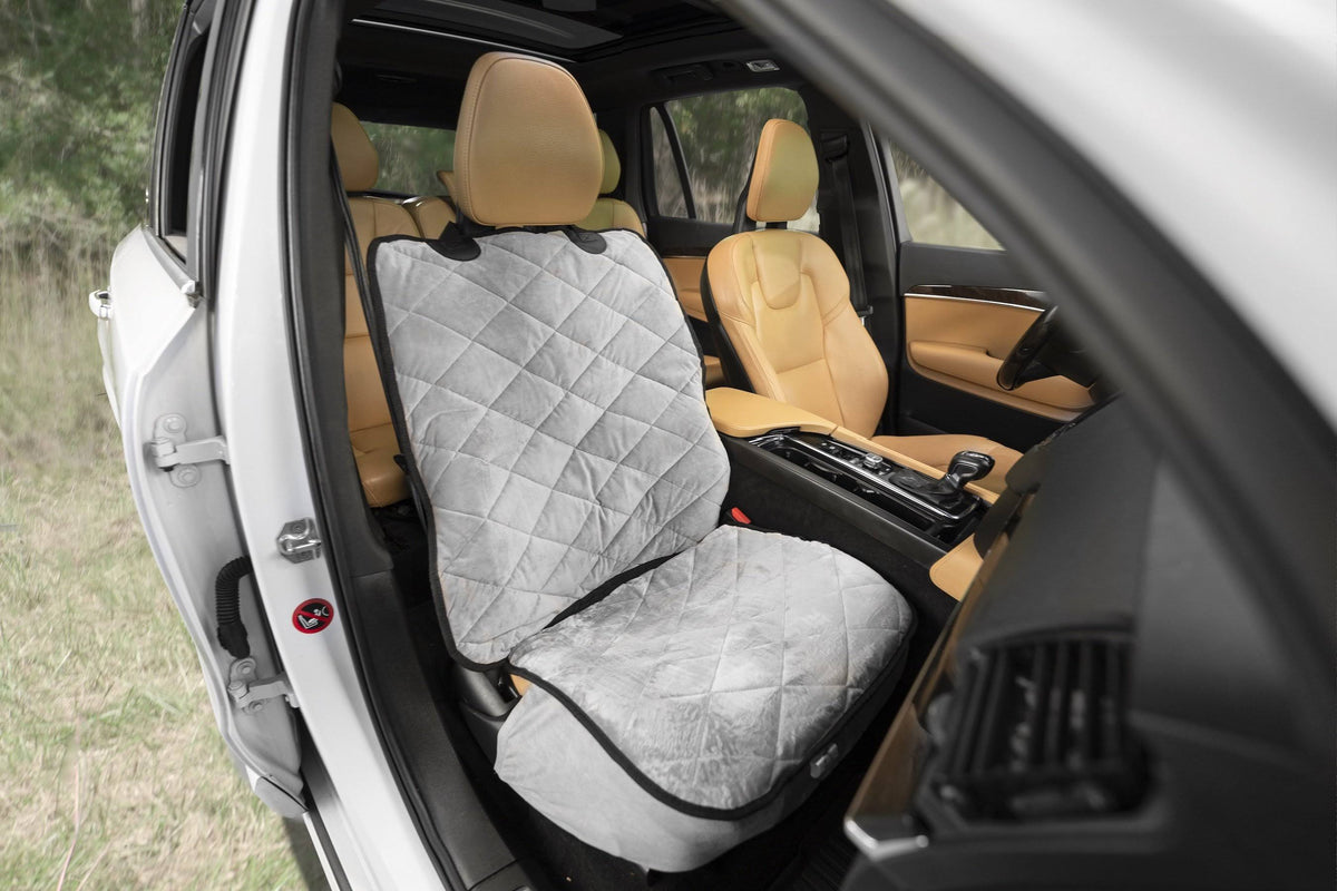 Charcoal Velvet Bucket Front Seat Cover S41332