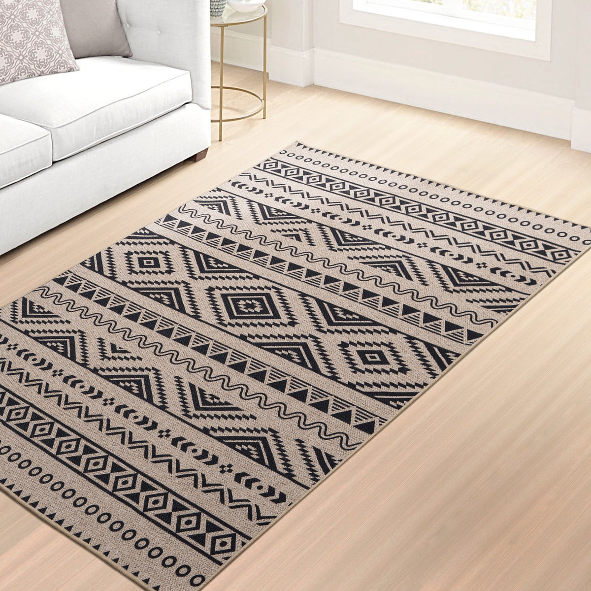 6x9 Washable Non-Slip Geometric Area Rug O731