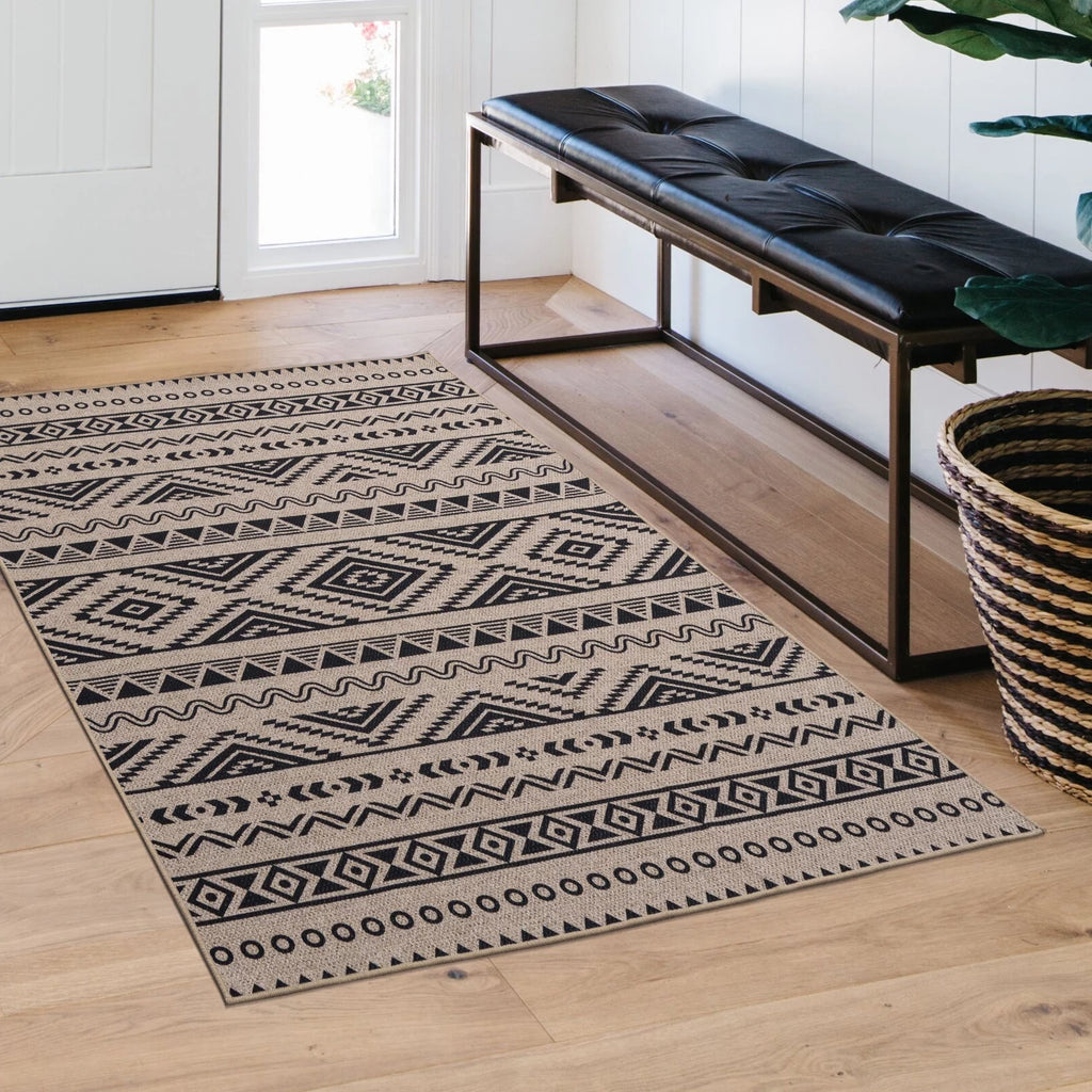 6x9 Washable Non-Slip Geometric Area Rug O731