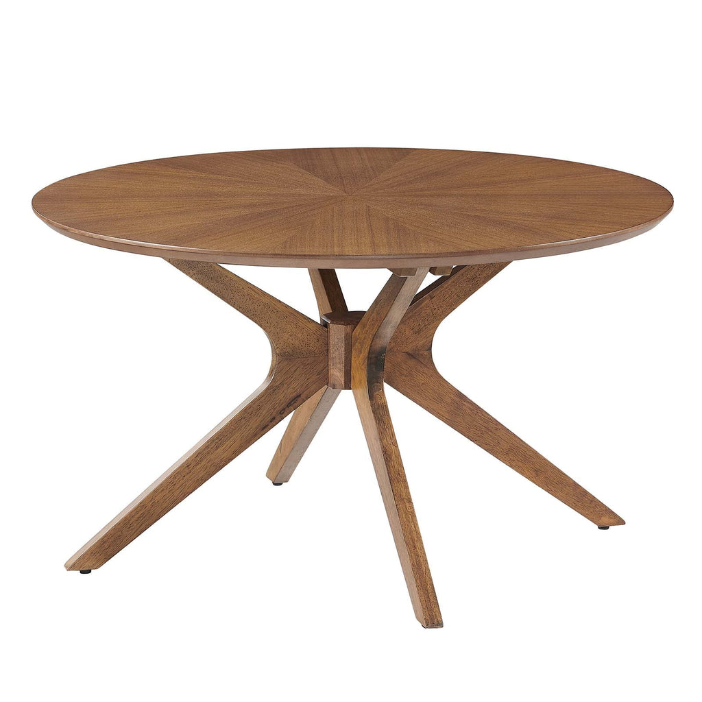 Round Wood Coffee Table in Walnut Z576