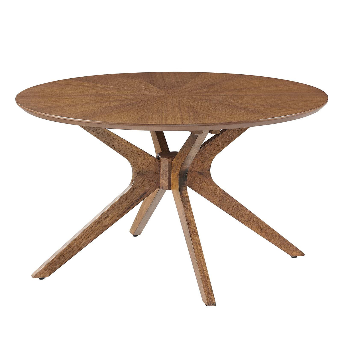 Round Wood Coffee Table in Walnut Z576