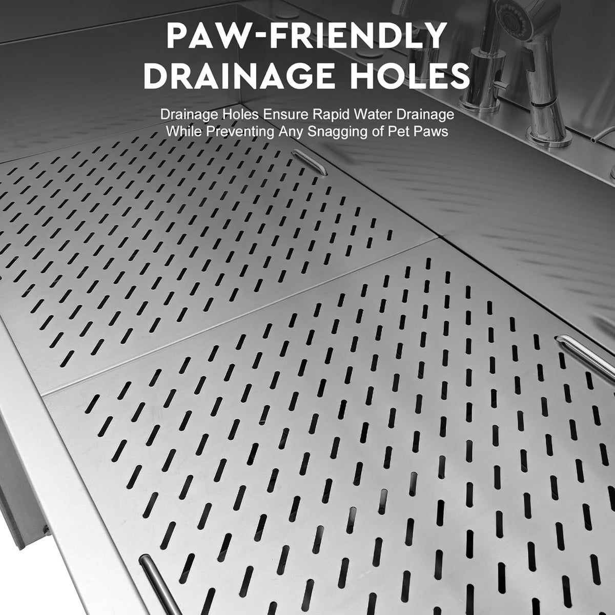 50 in. Stainless Steel Dog Grooming Tub with Ramp Q200685
