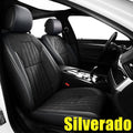 Black Faux Leather Car Seat Covers Full Set E95979