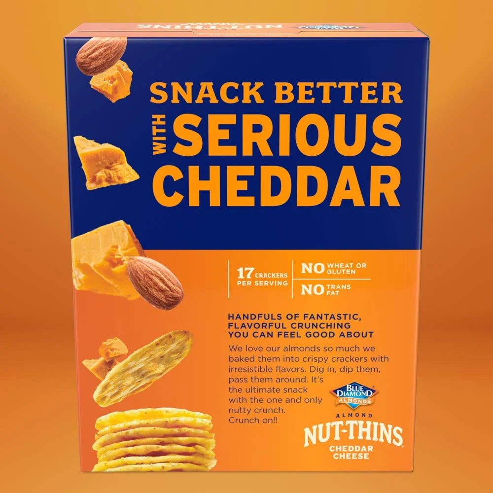 Cheddar Cheese Rice Cracker Snacks 4.25 oz Pack of 4 X1929