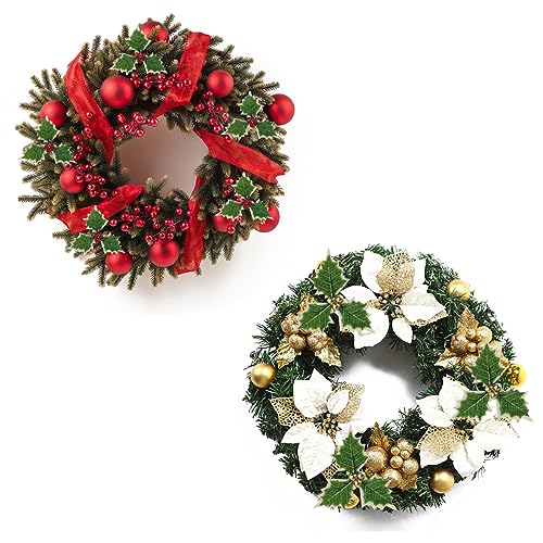 Artificial Holly Berries with Green Leaves R6608
