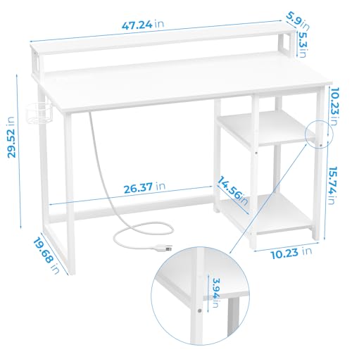 40 inch Computer Desk with Power Outlets X97142