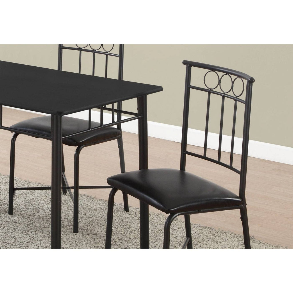 Black Metal 5 Piece Dining Set N39043